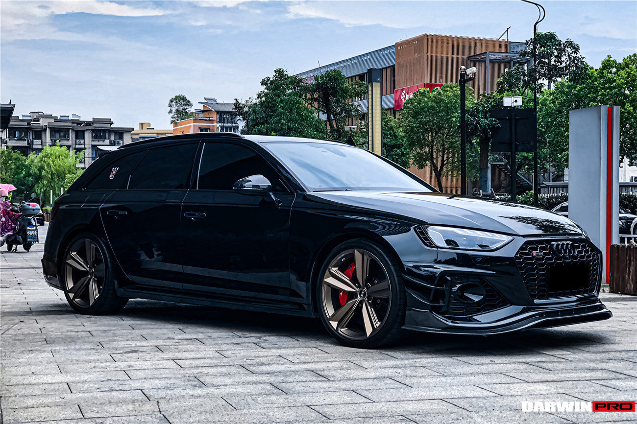 2020-2022 Audi RS4 B9.5 BKSS Style Carbon Fiber Front Bumper Canards - DarwinPRO Aerodynamics