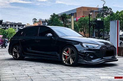 2020-2022 Audi RS4 B9.5 BKSS Style Carbon Fiber Front Bumper Canards - DarwinPRO Aerodynamics