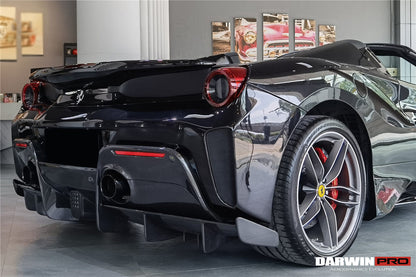 2015-2020 Ferrari 488 Spyder Pista Style Rear Bumper & Wing - DarwinPRO Aerodynamics