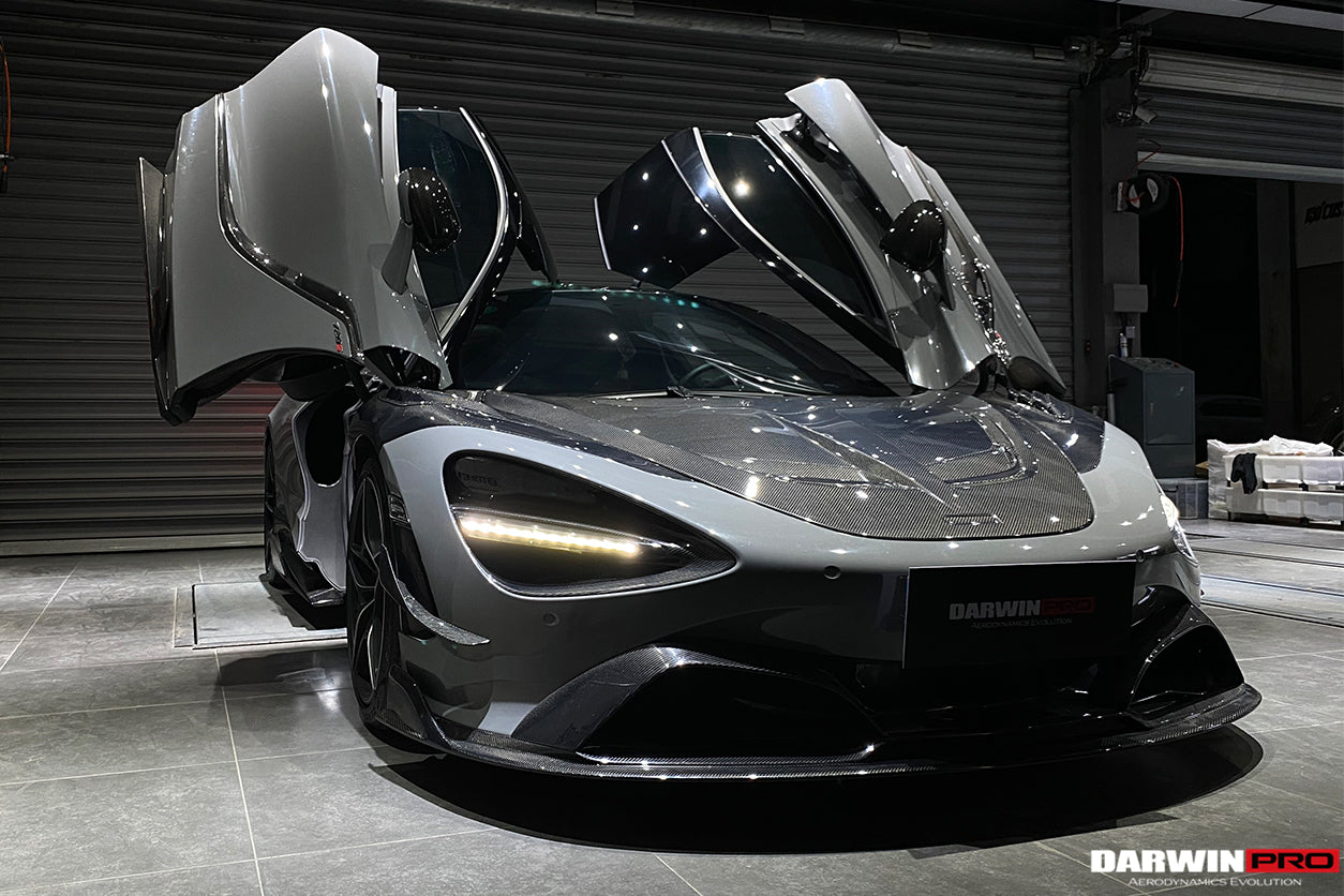 2017-2021 McLaren 720s Se²NWB Style Carbon Fiber Front Bumper Canards - DarwinPRO Aerodynamics