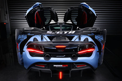 2017-2022 McLaren 720s Se²GTR Style Trunk Wing w/ Side Caps - DarwinPRO Aerodynamics
