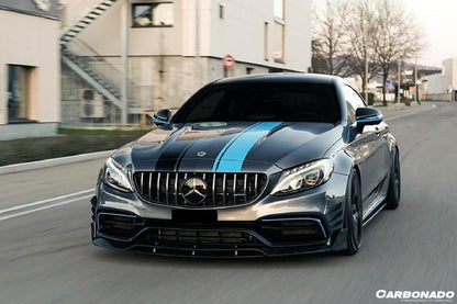 2015-2018 Mercedes Benz W205 C63/S AMG Coupe BR Style Front Lip - Carbonado