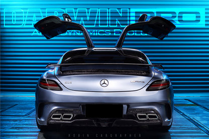 2010-2015 Mercedes Benz W197 SLS AMG BKSS Style Carbon Fiber Trunk Spoiler - DarwinPRO Aerodynamics