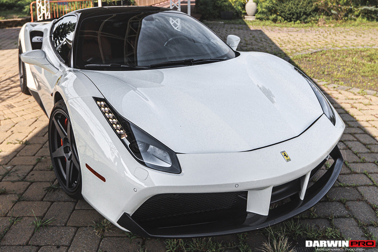 2015-2020 Ferrari 488 GTB/Spyder Carbon Fiber Front Lip - DarwinPRO Aerodynamics