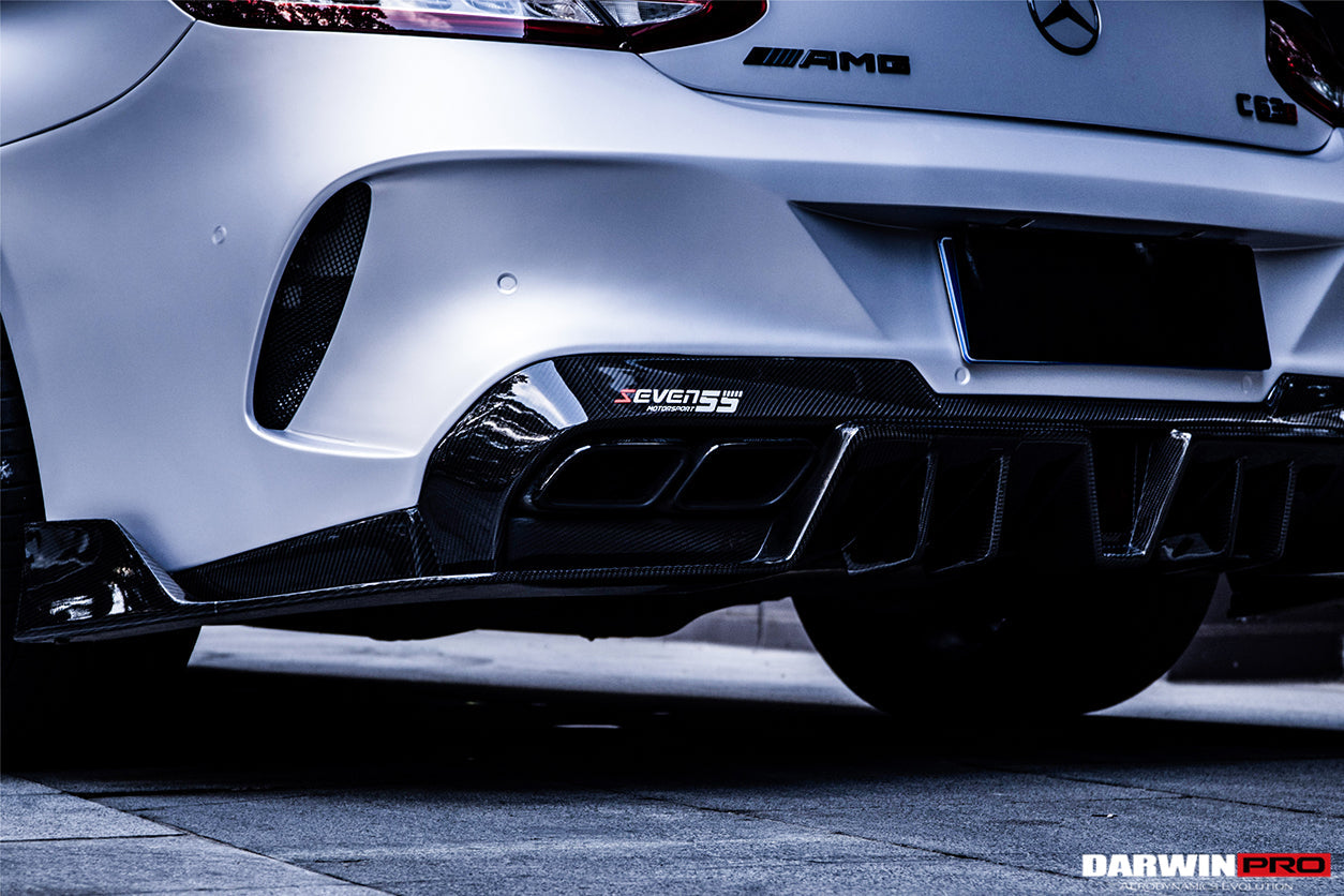 2015-2018 Mercedes Benz C-Class Coupe IMP Performance Partial Carbon Fiber Rear Bumper - DarwinPRO Aerodynamics