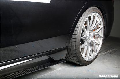 2017-2020 Mercedes Benz S63 W222 Sedan MSY Style Side Skirts - Carbonado