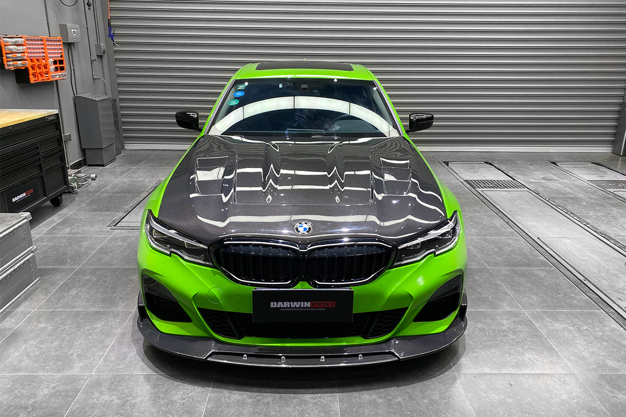 2019-2023 BMW 3 Series G20/G28 BKSS Style Carbon Fiber Front Lip - DarwinPRO Aerodynamics