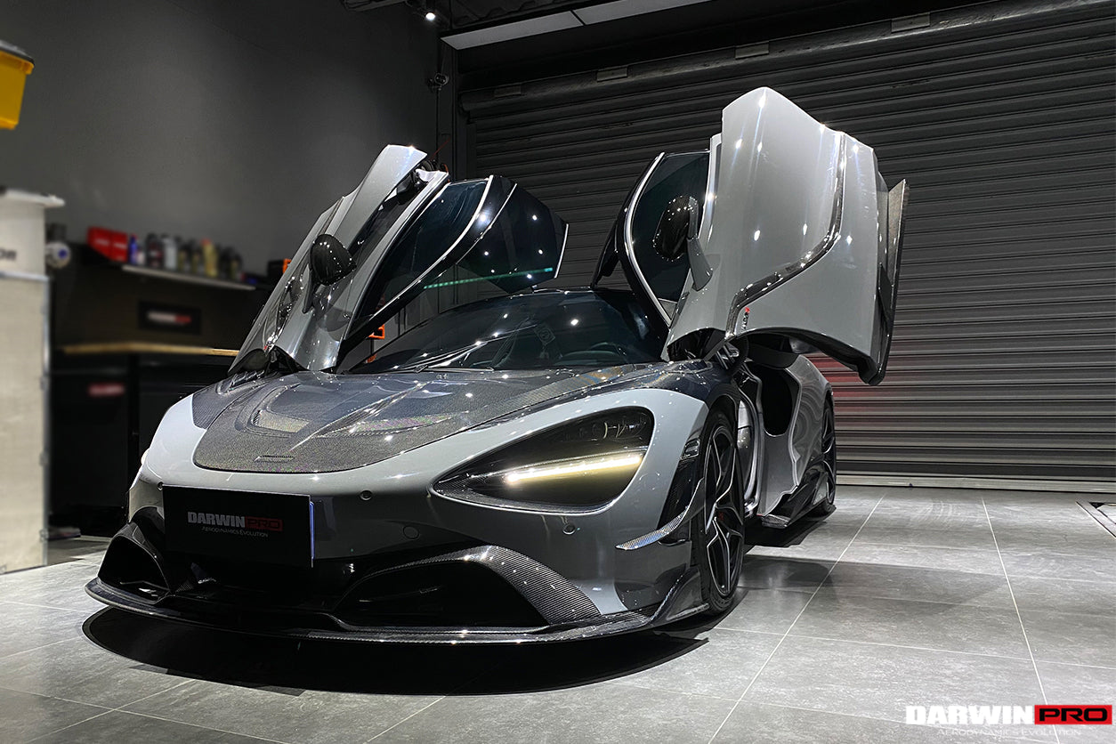2017-2021 McLaren 720s Se²NWB Style Carbon Fiber Front Bumper Canards - DarwinPRO Aerodynamics