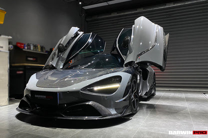 2017-2021 McLaren 720s Se²NWB Style Carbon Fiber Front Bumper Canards - DarwinPRO Aerodynamics