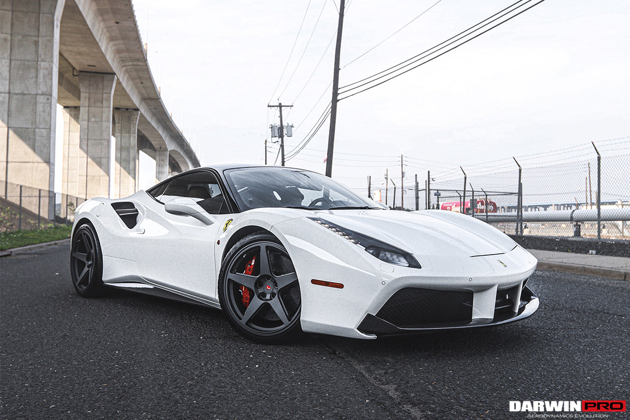 2015-2020 Ferrari 488 GTB/Spyder Carbon Fiber Front Lip - DarwinPRO Aerodynamics