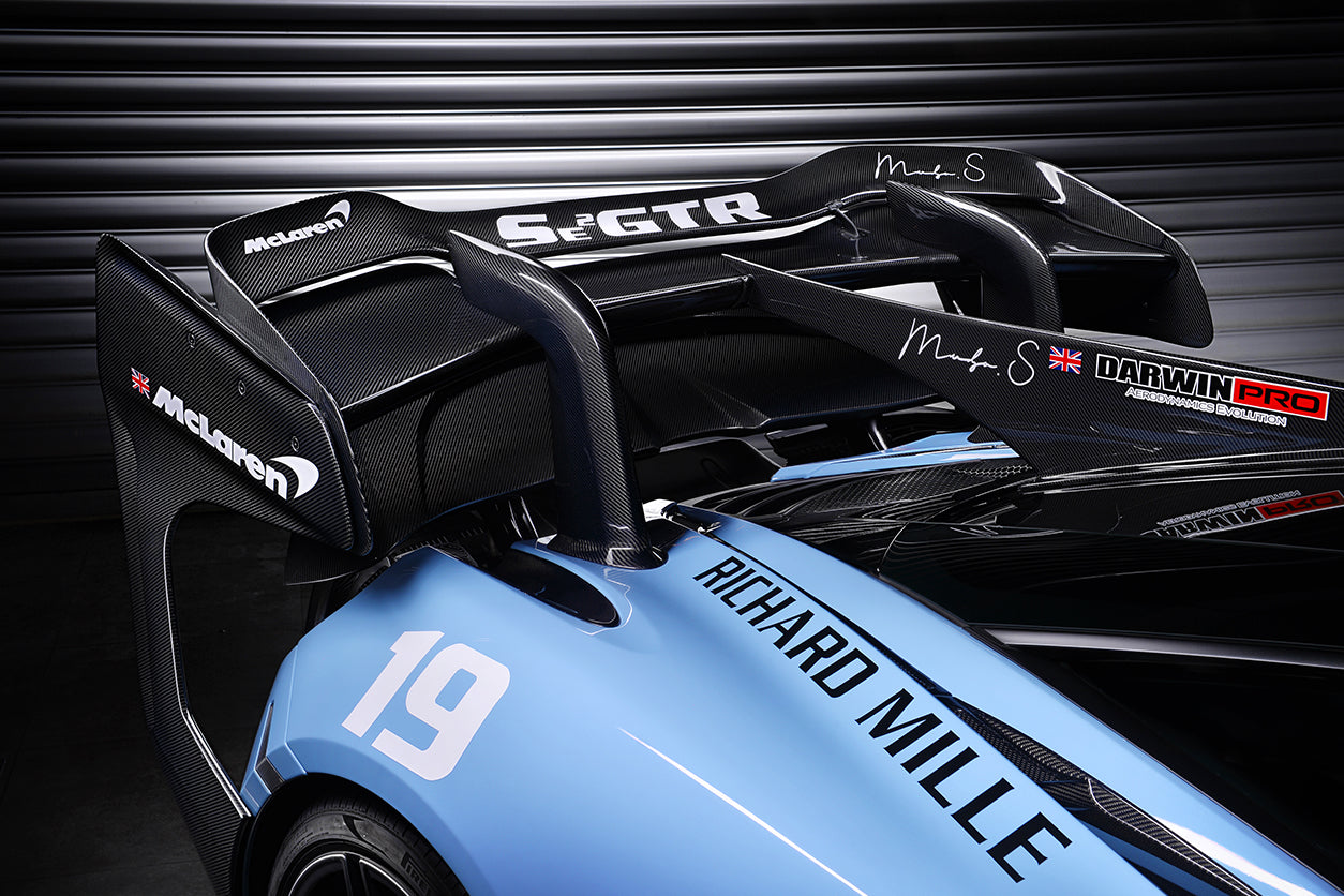 2017-2022 McLaren 720s Se²GTR Style Trunk Wing w/ Side Caps - DarwinPRO Aerodynamics