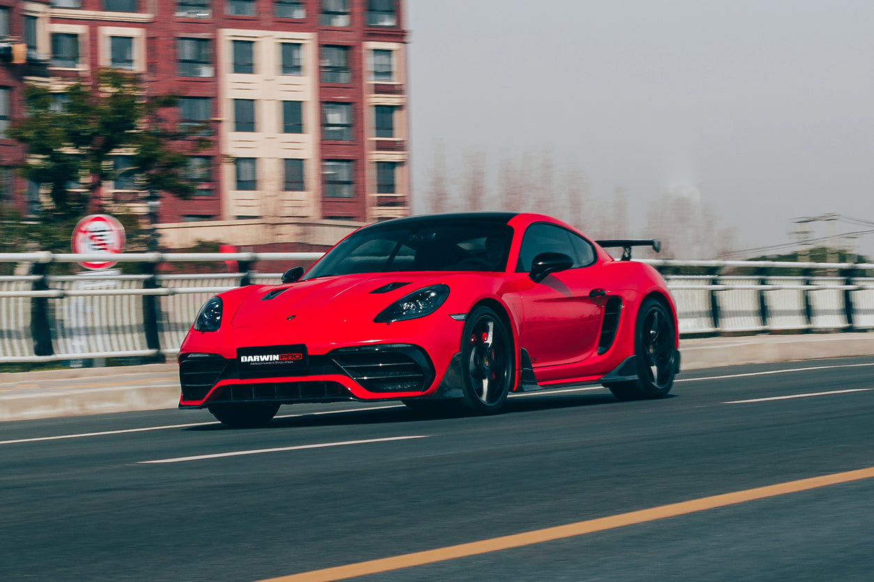 2016-2023 Porsche 718 Cayman/Boxster BKSS Style Carbon Fiber Side Skirts - DarwinPRO Aerodynamics