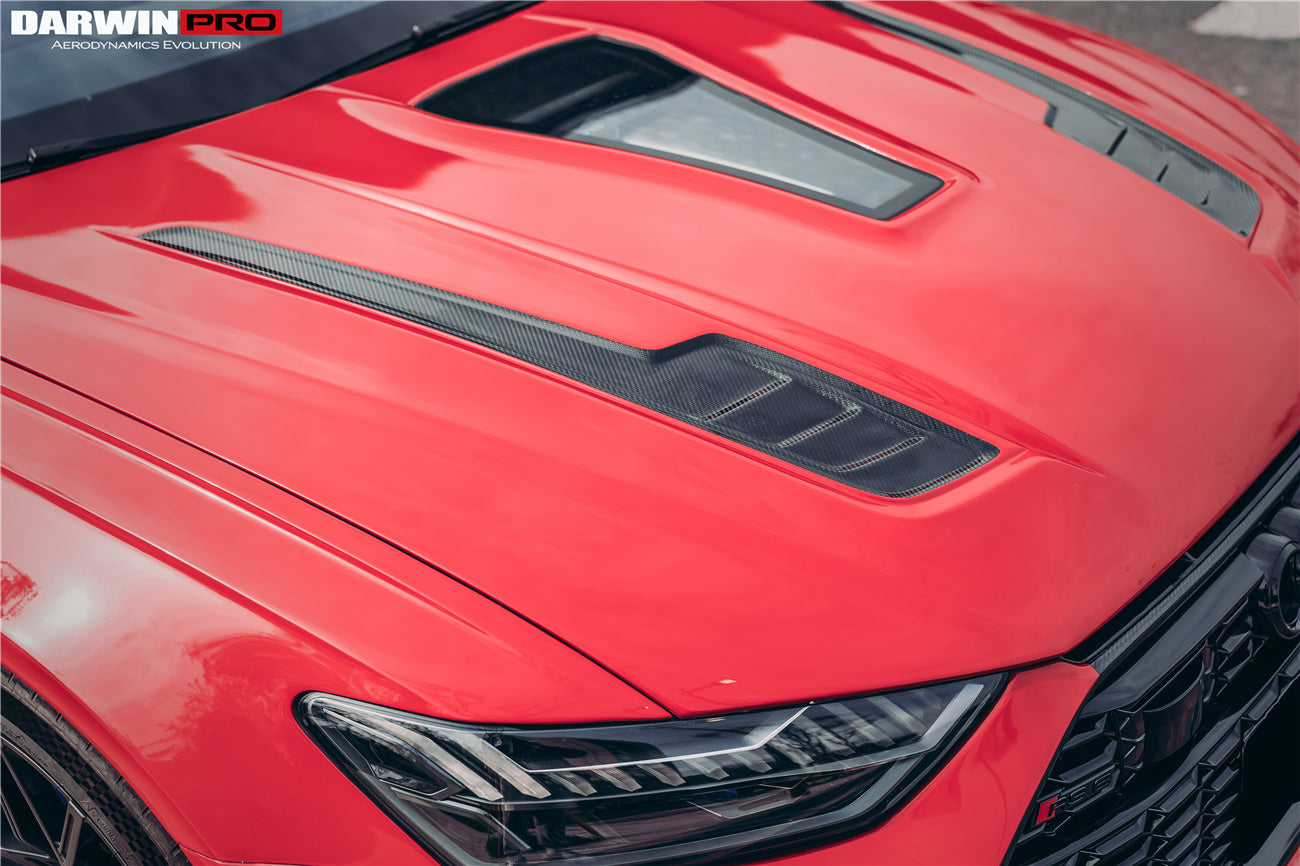 2019-2023 Audi RS6 Avant C8 IMP Performance Partial Carbon Fiber Hood - DarwinPRO Aerodynamics