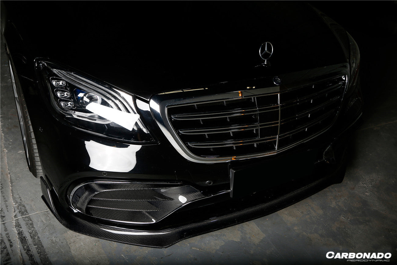 2017-2020 Mercedes Benz S63 W222 Sedan MSY Style Front Lip - Carbonado