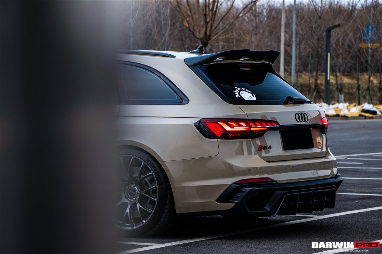 2017-2022 Audi RS4 B9 BKSS Style Rear Diffuser w/ Caps - DarwinPRO Aerodynamics