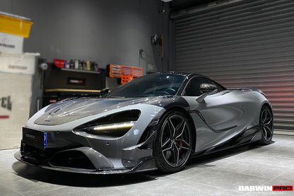 2017-2021 McLaren 720s Se²NWB Style Carbon Fiber Front Bumper Canards - DarwinPRO Aerodynamics