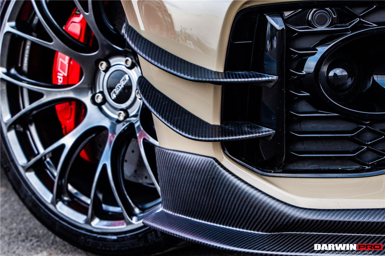2020-2022 Audi RS4 B9.5 BKSS Style Carbon Fiber Front Bumper Canards - DarwinPRO Aerodynamics