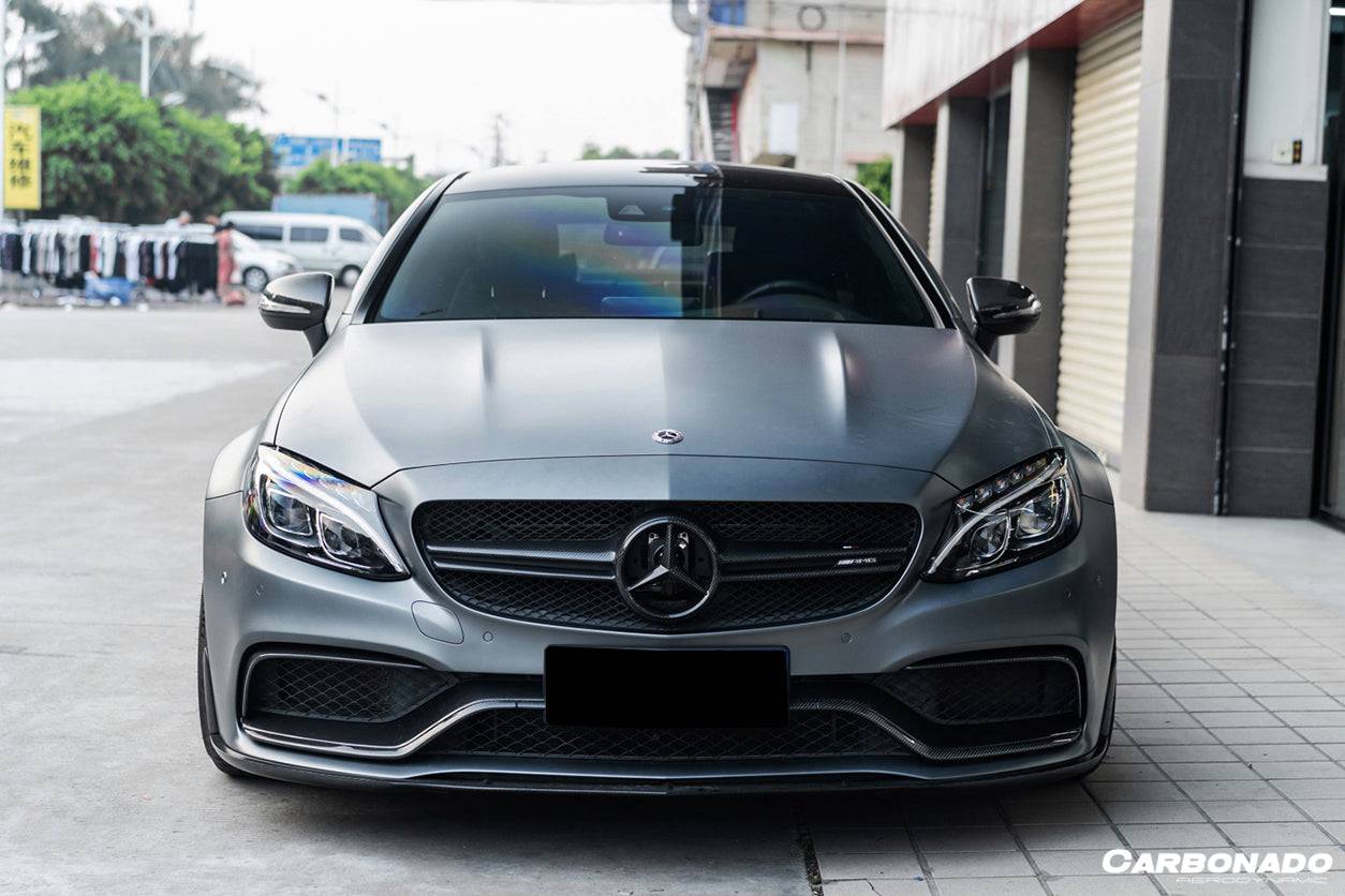 2015-2021 Mercedes Benz W205 C63/S AMG Coupe BKSS Style Carbon Fiber Front Lip - Carbonado Aero