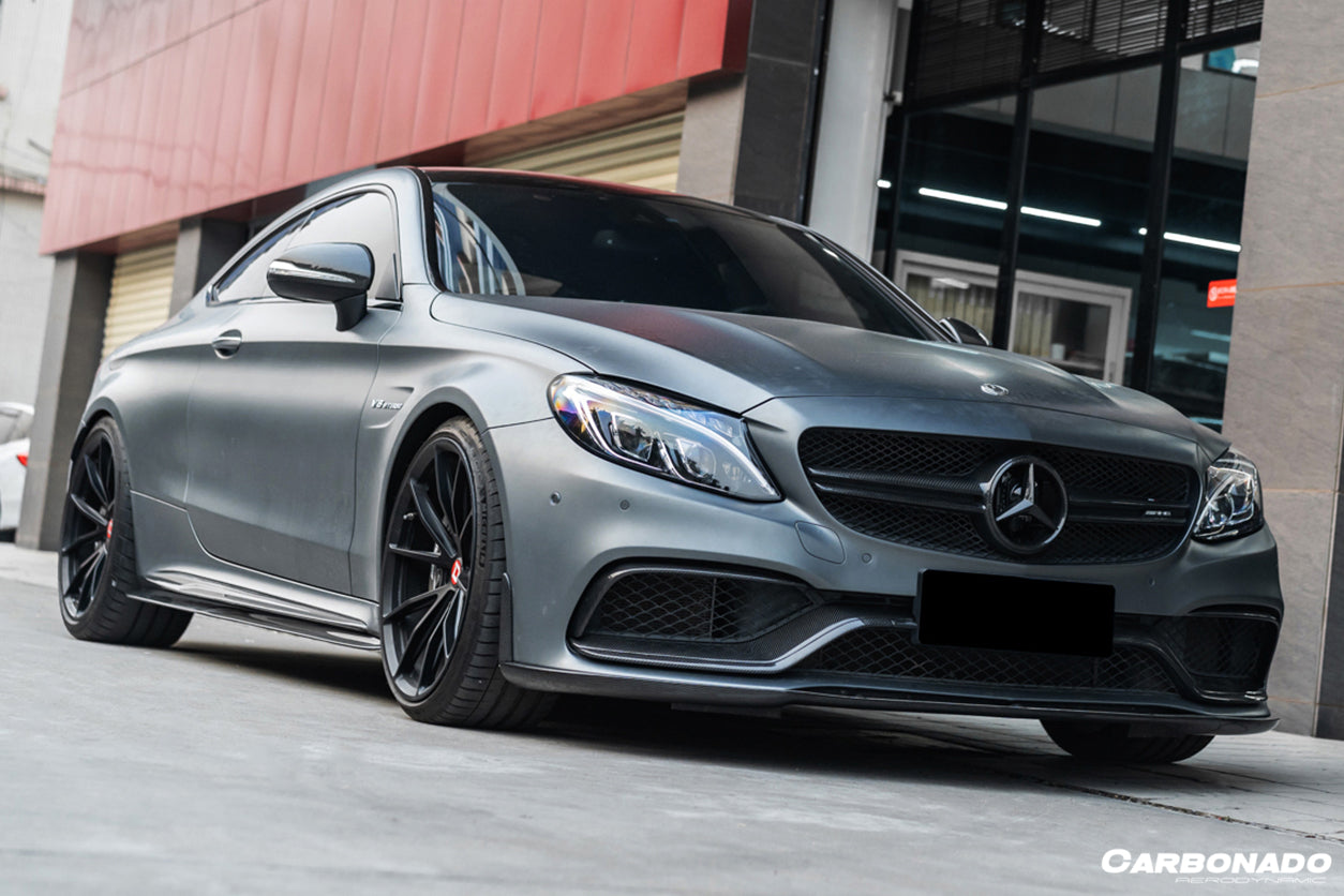 2015-2021 Mercedes Benz W205 C63/S AMG Coupe BKSS Style Carbon Fiber Front Lip - Carbonado Aero