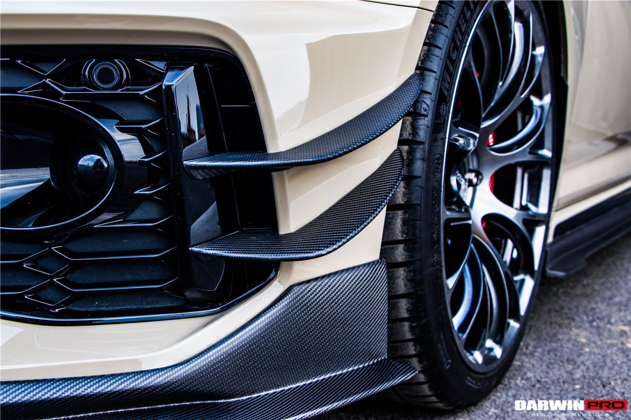 2020-2022 Audi RS4 B9.5 BKSS Style Carbon Fiber Front Bumper Canards - DarwinPRO Aerodynamics