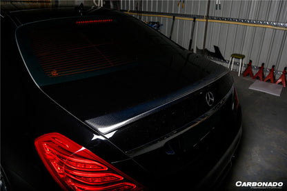 2014-2020 Mercedes Benz S63 W222 Sedan MSY Style Trunk Spoiler - Carbonado