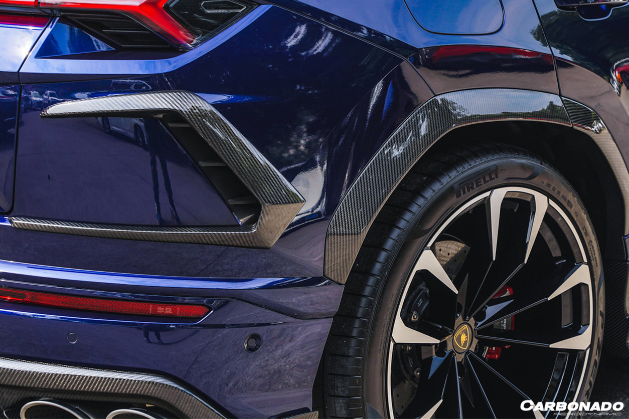 2018-2022 Lamborghini URUS TC Style Dry Carbon Fiber Rear Bumper Vents - Carbonado