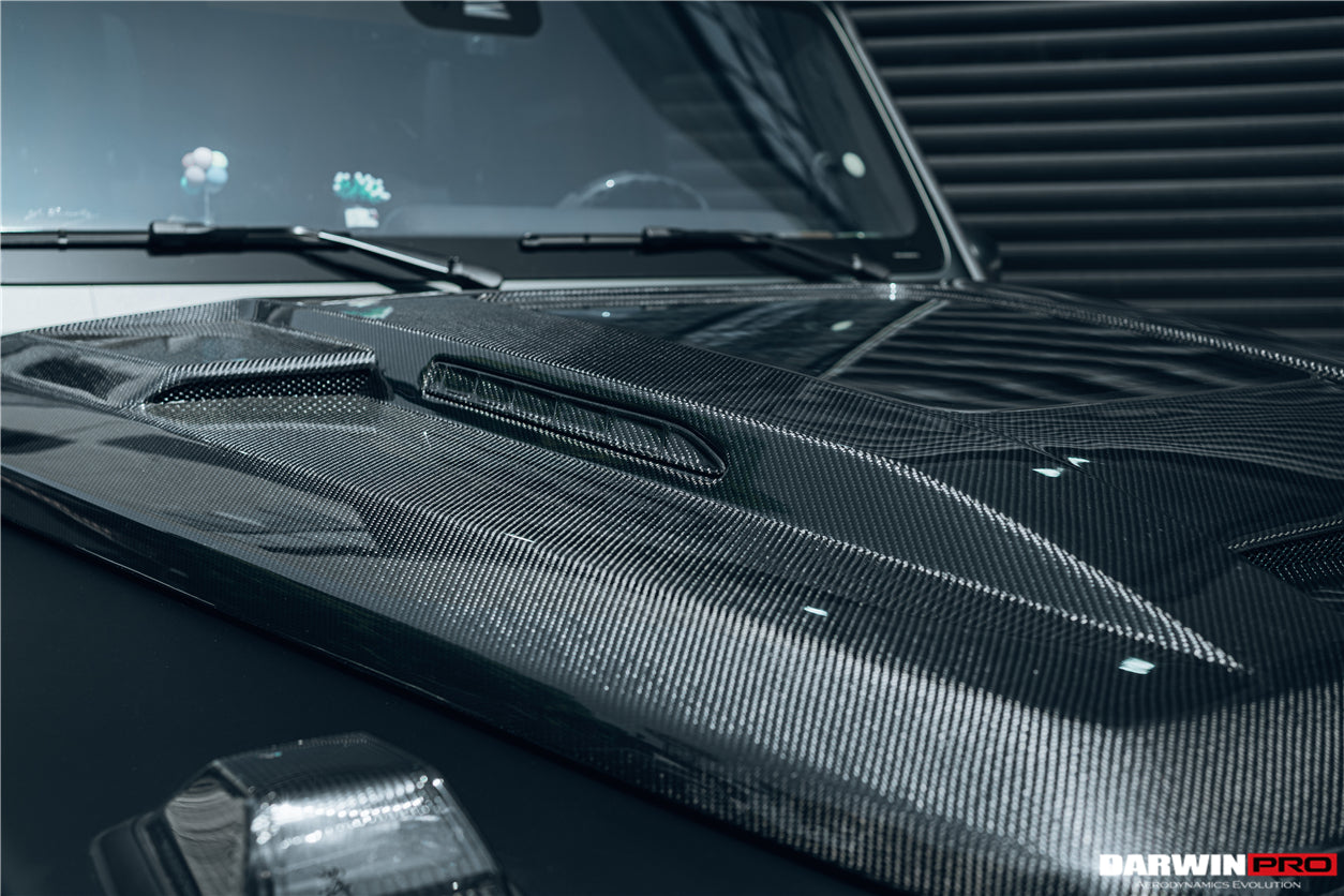 2019-2023 Mercedes Benz W464 G-Class G Wagon G500/G550/G63AMG IMP Performance Partial Carbon Fiber Hood - DarwinPRO Aerodynamics