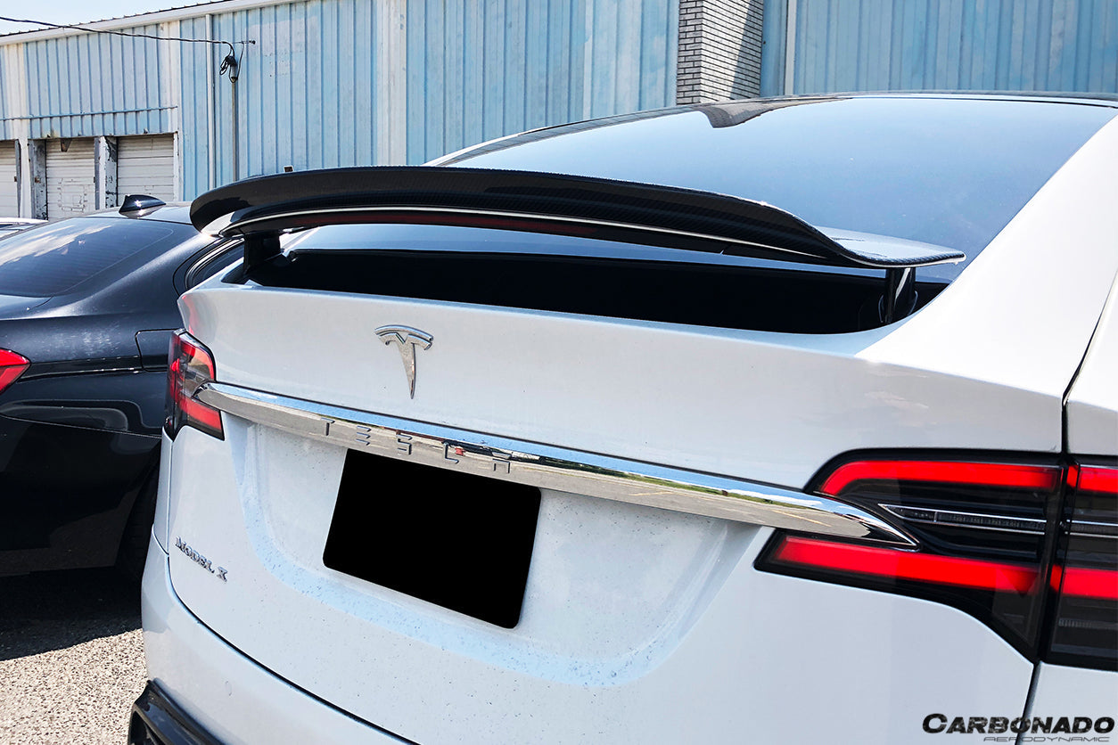 2016-2021 Tesla X SUV RZS Style Carbon Fiber Trunk Spoiler - Carbonado