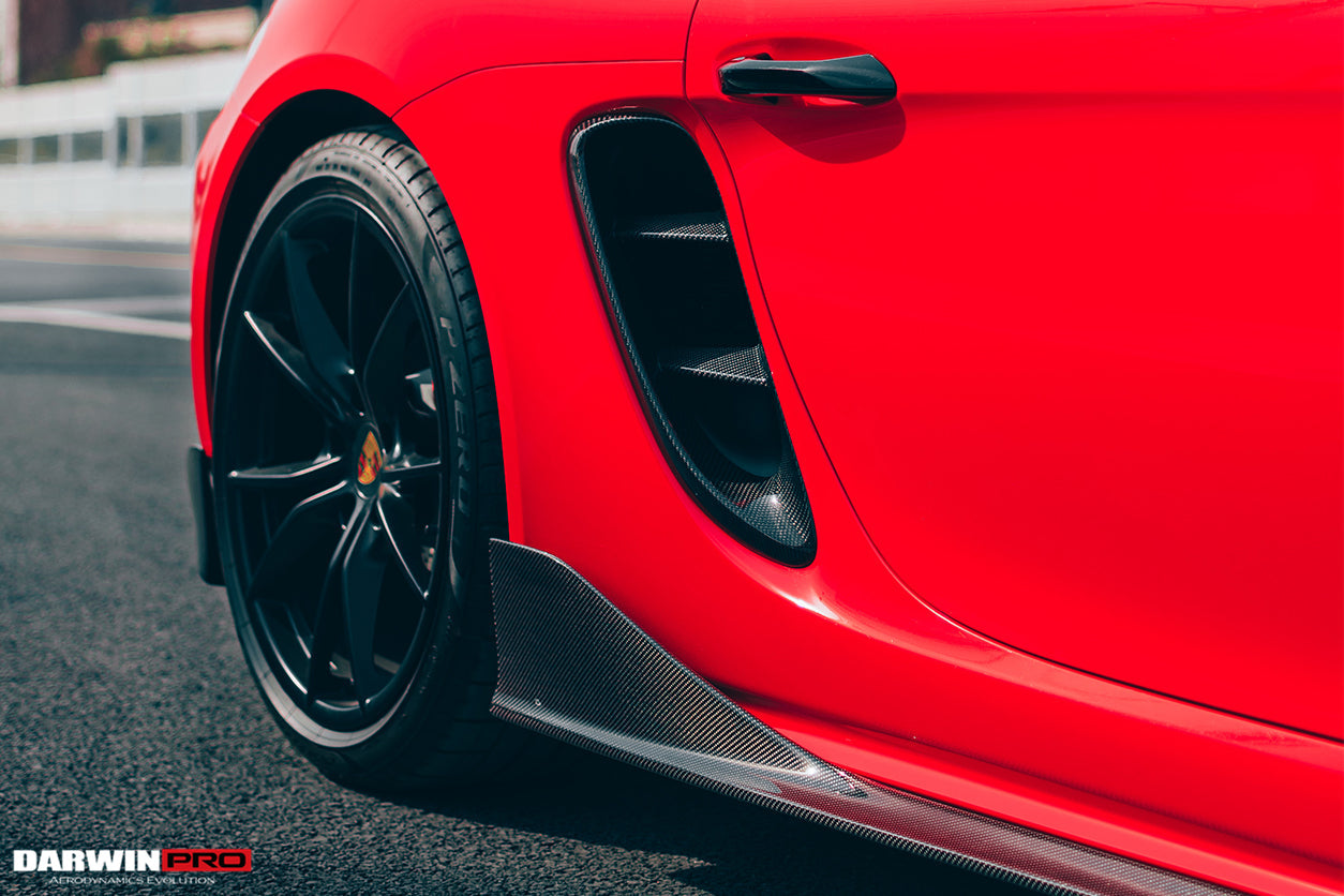 2016-2023 Porsche 718 Cayman/Boxster Carbon Fiber Side Air Vents - DarwinPRO Aerodynamics