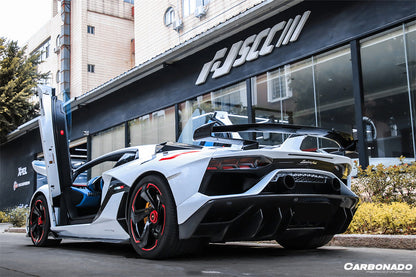 2011-2021 Lamborghini Aventador LP700 LP740 LP750 Coupe/Roadster SVJ Style Part Dry Carbon Fiber Rear Bumper - Carbonado