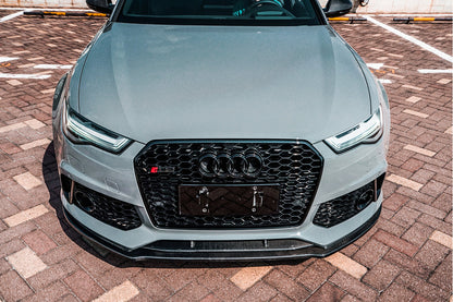 2013-2018 Audi RS6 Avant MN Style Carbon Fiber Front Lip - Carbonado