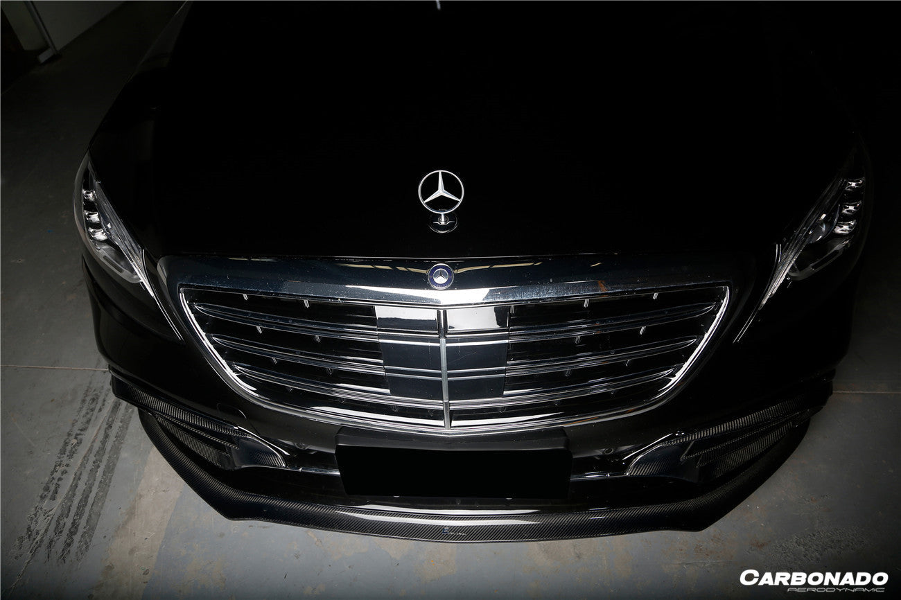 2017-2020 Mercedes Benz S63 AMG W222.2 Sedan MSY Style Carbon Fiber Front Bumper Vents - Carbonado Aero