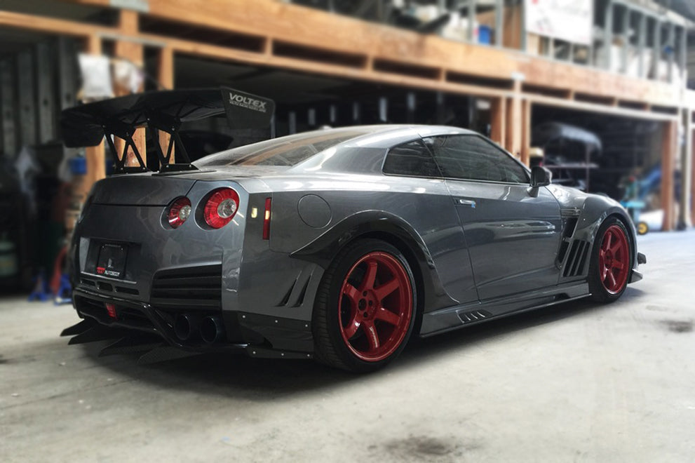 2008-2022 Nissan GTR R35 CBA/DBA/EBA VA Style Rear Fender Flare - Carbonado