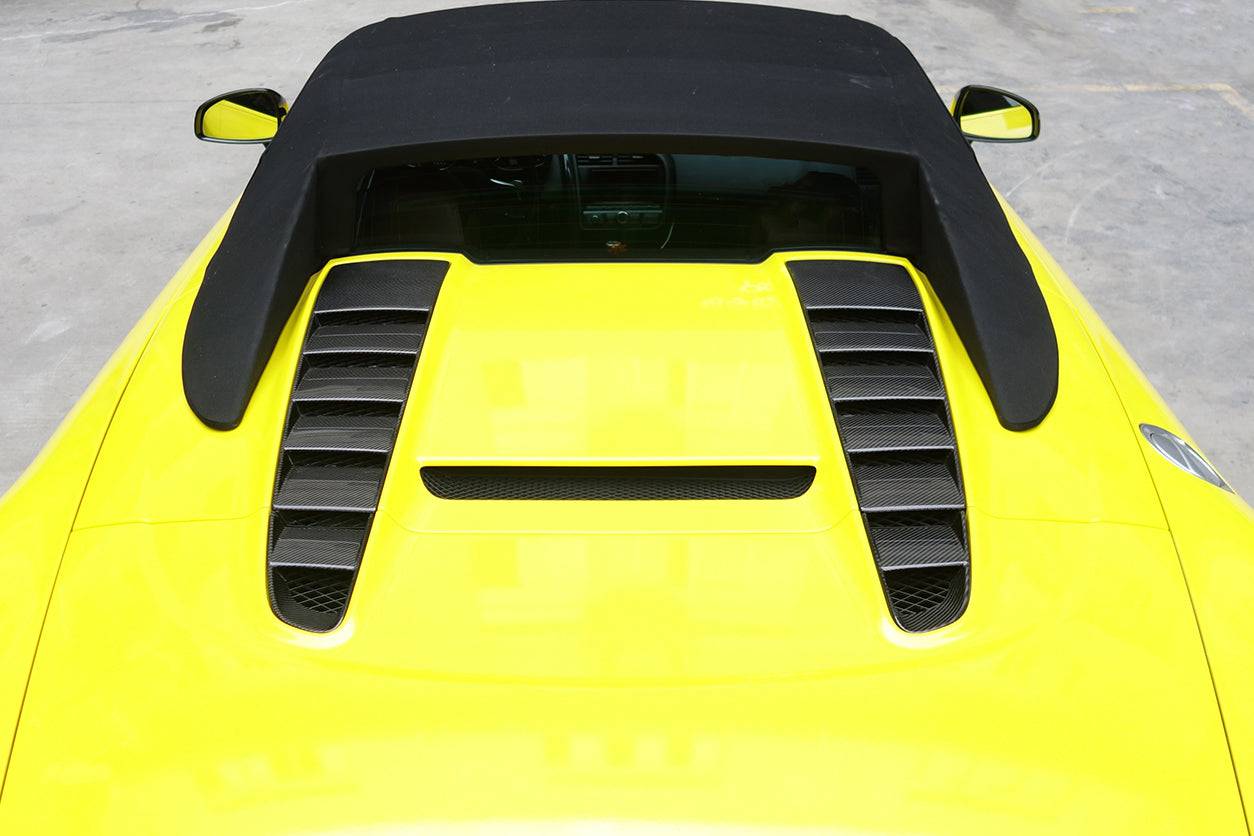 2009-2015 Audi R8 Spyder OE Style Carbon Fiber Trunk Air Scoop Cover - Carbonado