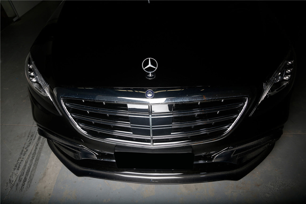 2017-2020 Mercedes Benz S63 AMG W222.2 Sedan MSY Style Carbon Fiber Front Lip - Carbonado Aero