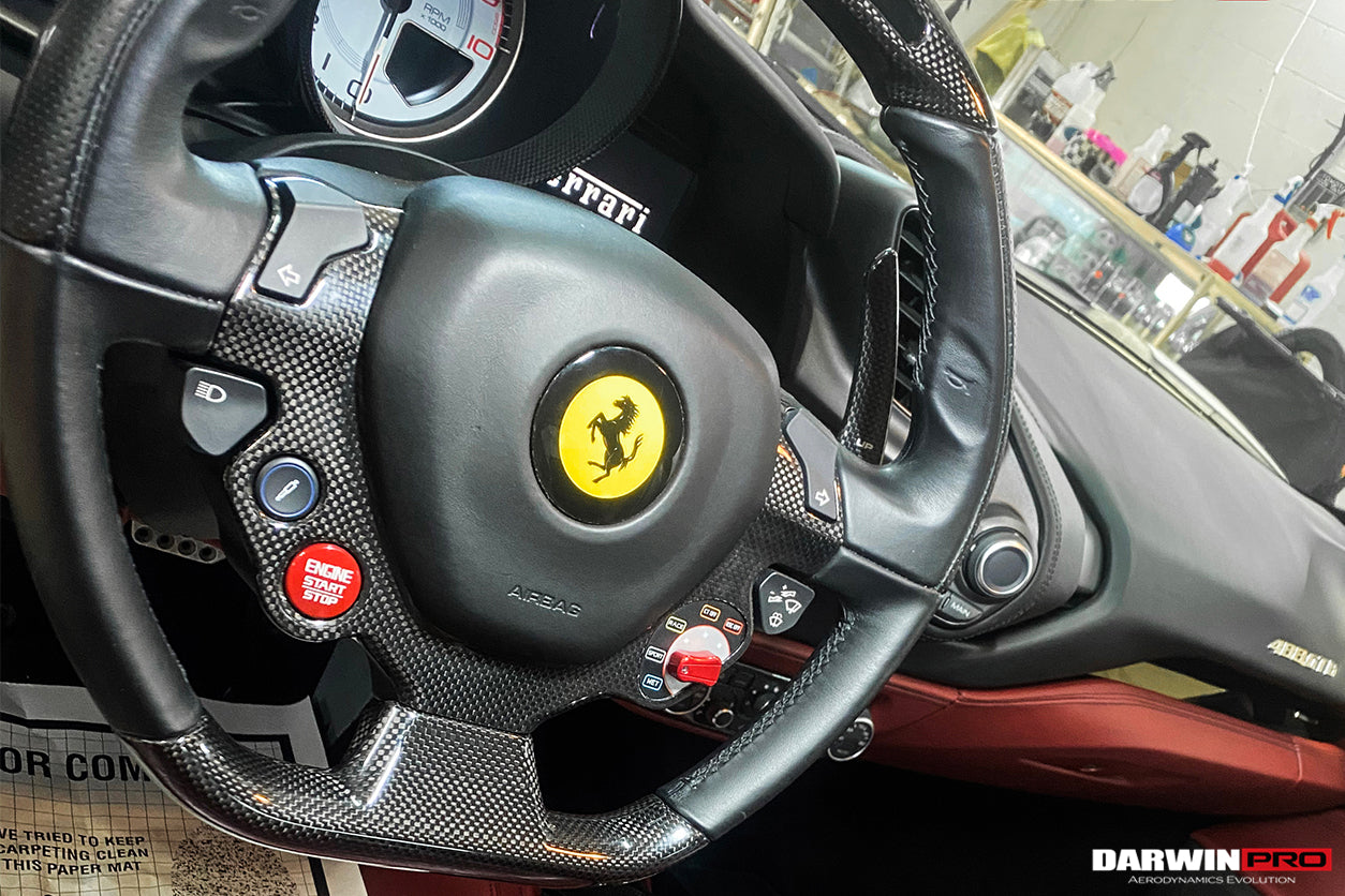 2015-2020 Ferrari 488 GTB/Spyder Dry Carbon Fiber Paddles Shift - DarwinPRO Aerodynamics