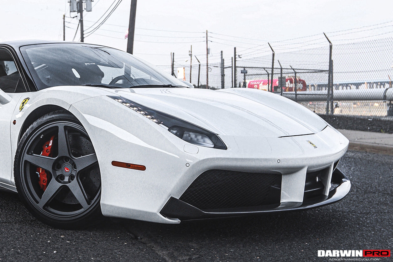 2015-2020 Ferrari 488 GTB/Spyder Carbon Fiber Front Lip - DarwinPRO Aerodynamics