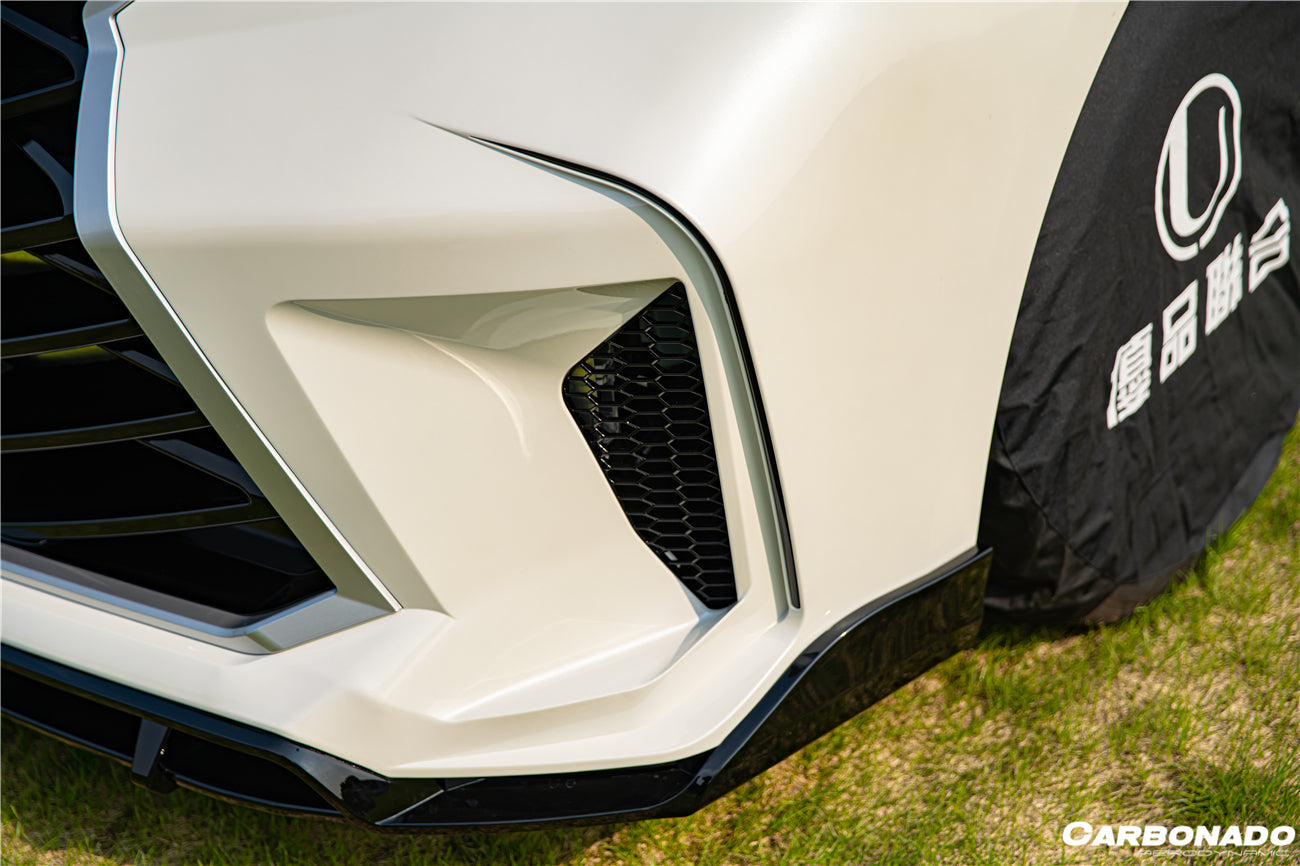 2021 UP Toyota Sienna Thunder Style PP Front Bumper with Lip and Grill and LED Light - Carbonado