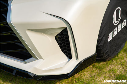 2021 UP Toyota Sienna Thunder Style PP Front Bumper with Lip and Grill and LED Light - Carbonado