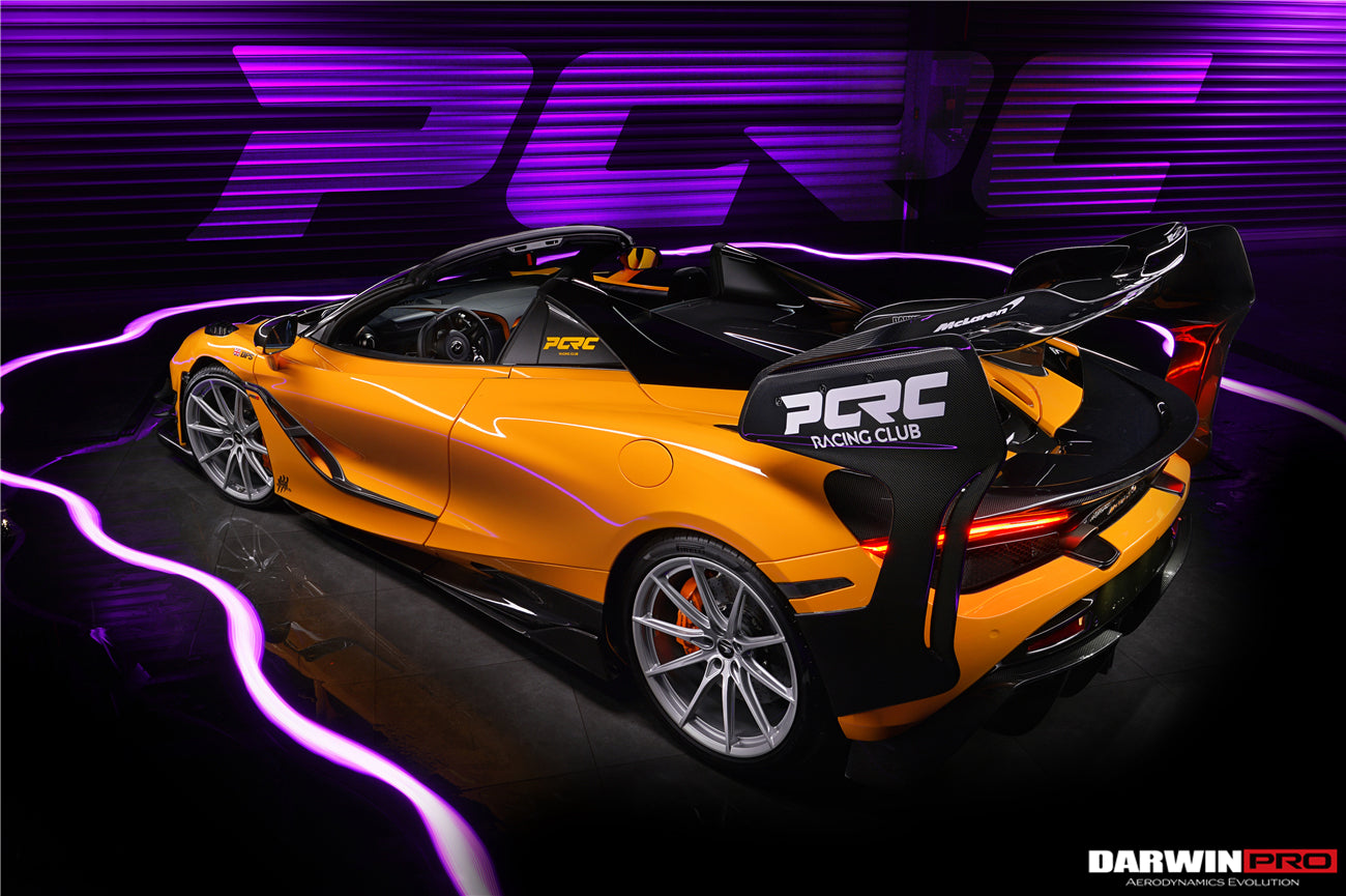 2017-2022 McLaren 720s Se²GTR Style Trunk Wing w/ Side Caps - DarwinPRO Aerodynamics