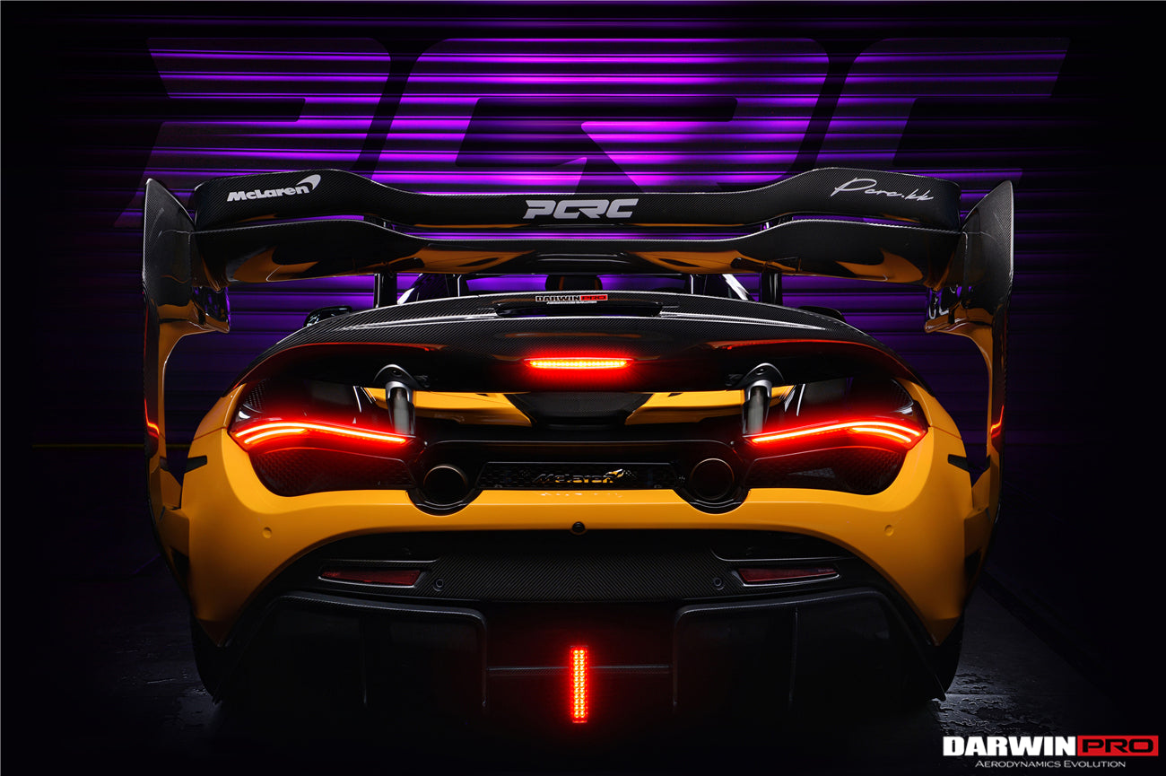 2017-2022 McLaren 720s Se²GTR Style Trunk Wing w/ Side Caps - DarwinPRO Aerodynamics