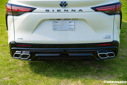 2021 UP Toyota Sienna Thunder Style PP Rear Diffuser with Tips - Carbonado