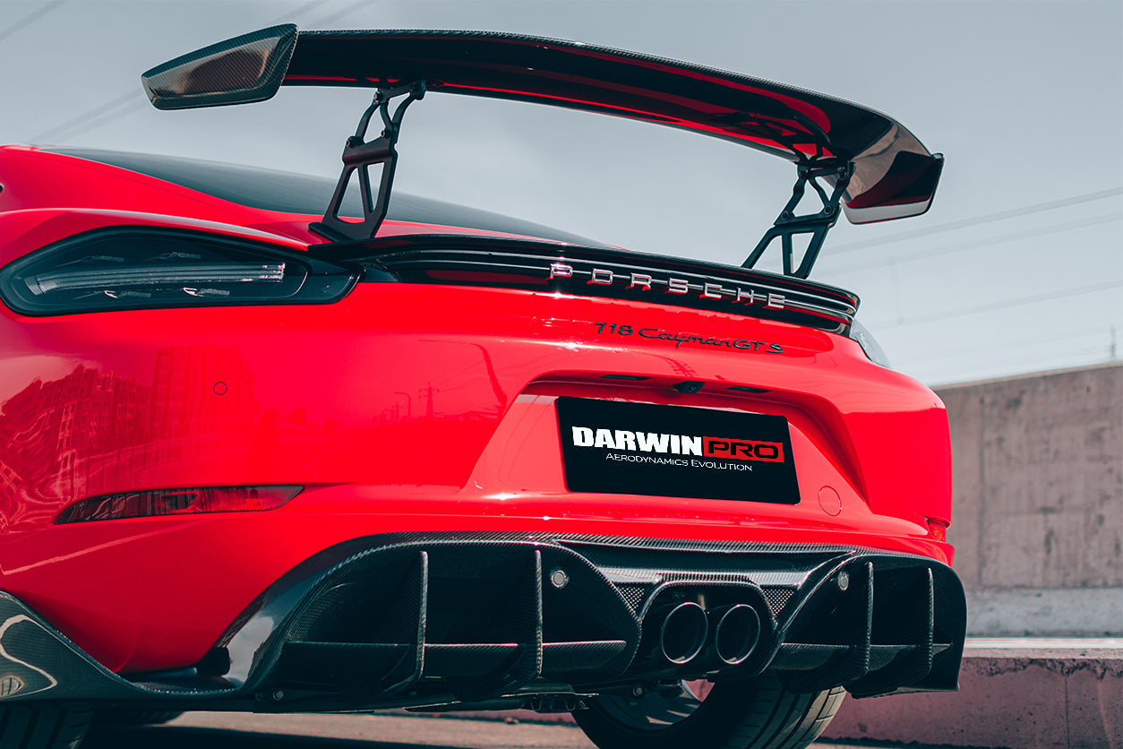 2016-2023 Porsche 718 Boxster BKSS Style  Carbon Fiber Rear Trim - DarwinPRO Aerodynamics