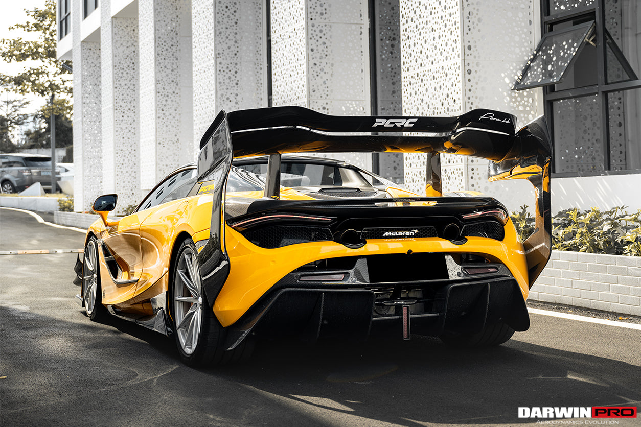 2017-2022 McLaren 720s Se²GTR Style Trunk Wing w/ Side Caps - DarwinPRO Aerodynamics