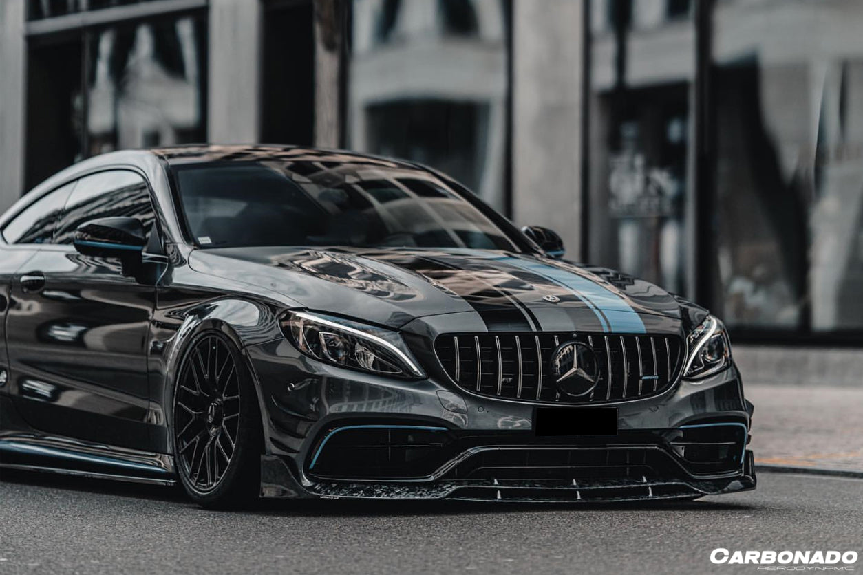 2015-2018 Mercedes Benz W205 C63/S AMG Coupe BR Style Front Lip - Carbonado