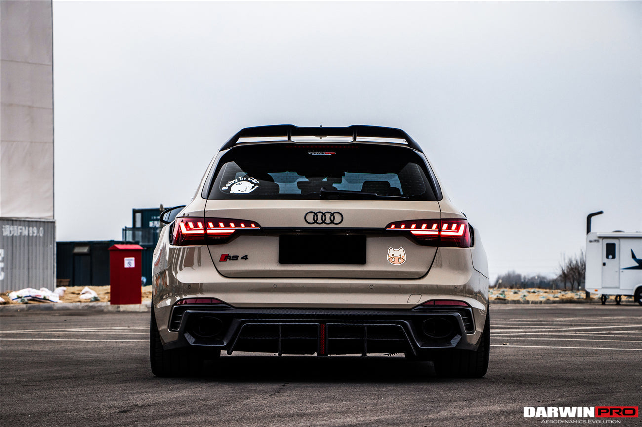 2017-2022 Audi RS4 B9 BKSS Style Rear Diffuser w/ Caps - DarwinPRO Aerodynamics
