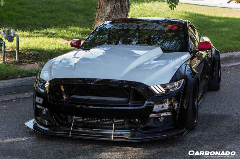 2014-2017 Ford Mustang TRU Style Carbon Fiber Front Bumper Down-Grill - Carbonado