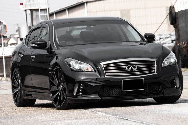 2011-2014 Infiniti Q70 M37 M35 M25 WD Style Front Bumper w/led Light - Carbonado