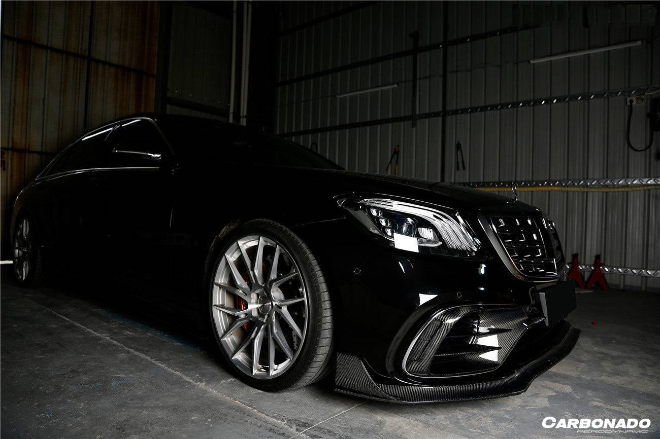 2017-2020 Mercedes Benz S63 AMG W222.2 Sedan MSY Style Carbon Fiber Front Bumper Vents - Carbonado Aero