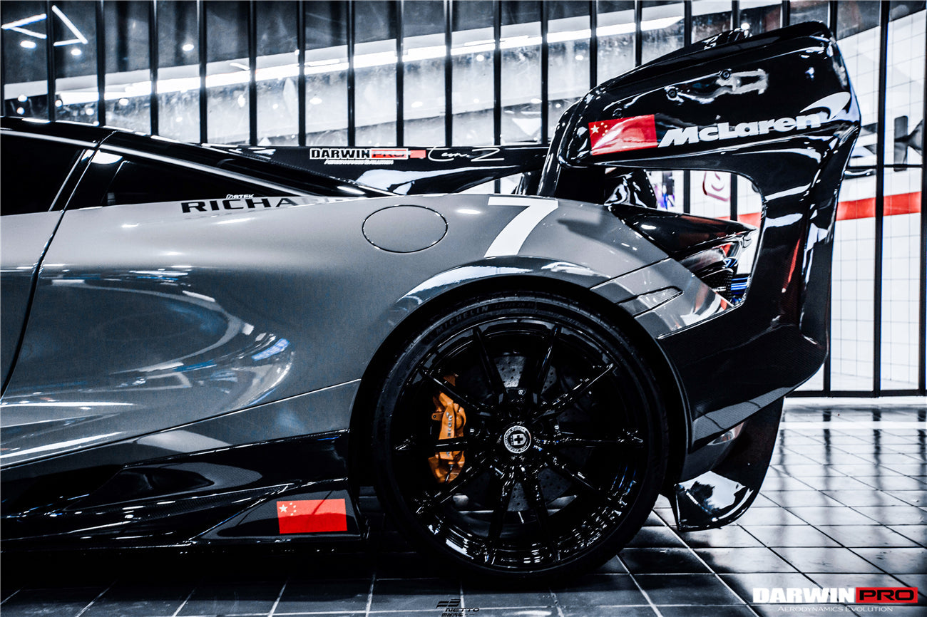2017-2022 McLaren 720s Se²GTR Style Trunk Wing w/ Side Caps - DarwinPRO Aerodynamics